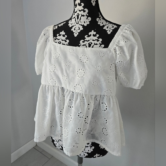 Altar'd State White Eyelet Blouse - Picture 2 of 6